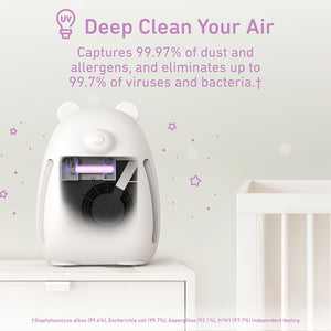 PureZone™ Kids Bear Air Purifier,White | Deep Clean Your Air