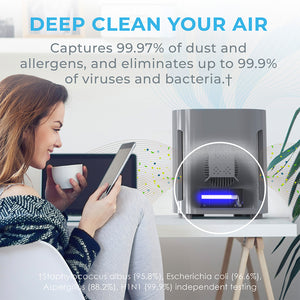 PureZone™ True HEPA Air Purifier - Graphite. Deep Clean Your Air