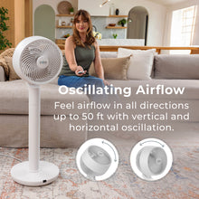 Load image into Gallery viewer, 2-in-1 Circulating Floor & Desk Fan | Oscillating Airflow - Feel Airflow In All Directions Up To 50 Ft With Vertical And Horizontal Oscillation