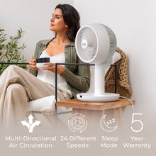 Load image into Gallery viewer, 2-in-1 Circulating Floor & Desk Fan | Multi-Directional Air Circulation, 24 Different Speeds, Sleep Mode, And 5 Year Warranty