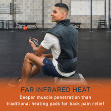 Load image into Gallery viewer, PureRelief® Pro Far Infrared Back & Neck Heating Pad from Pure Enrichment®. Far Infrared Heat Offers Deeper Muscle Penetration Than Traditional Heating Pads