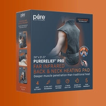 Load image into Gallery viewer, PureRelief® Pro Far Infrared Back & Neck Heating Pad from Pure Enrichment®. Packaging Image.