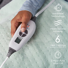 Load image into Gallery viewer, WeightedWarmth™ Extra-Wide Weighted Heating Pad | Features InstaHeat Technology, Heats Quickly & Evenly, 6 Heat Settings, And 2 Hour Auto Shut Off