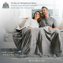Load image into Gallery viewer, WeightedWarmth™ Weighted Throw Blanket with Heat | Pure Enrichment®