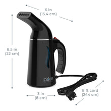 Load image into Gallery viewer, PureSteam™ Portable Fabric Steamer - Product Dimensions
