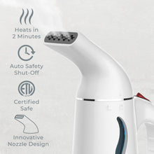 Load image into Gallery viewer, PureSteam™ Portable Fabric Steamer - Heats In 2 Minutes, Auto Safety Shut-Off, Certified Safe, And Innovative Nozzle Design