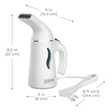 Load image into Gallery viewer, PureSteam™ Portable Fabric Steamer - Product Dimensions