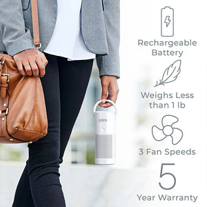 PureZone™ Mini Air Purifier. Clean Air On The Go