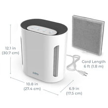 Load image into Gallery viewer, PureZone™ True HEPA Air Purifier &amp; Replacement Filter Bundle Dimensions Image