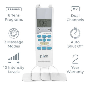 Pure Enrichment® PurePulse™ TENS Electronic Pulse Stimulator Features Image.