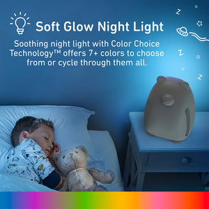 PureZone™ Kids Bear Air Purifier - Sweet Oat. With a Soft Glow Night Light