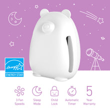 Load image into Gallery viewer, PureZone™ Kids Bear Air Purifier - White. Energy Star Efficient