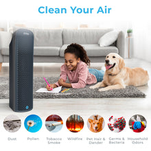 Load image into Gallery viewer, PureZone™ Elite 4-in-1 True HEPA Air Purifier - Graphite | Clean Your Air From Dust, Pollen, Tobacco Smoke, And More