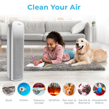 Load image into Gallery viewer, PureZone™ Elite 4-in-1 True HEPA Air Purifier - White | Clean Your Air From Dust, Pollen, Tobacco Smoke, And More