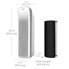 Load image into Gallery viewer, PureZone™ Elite 4-in-1 True HEPA Air Purifier, White | Dimensions