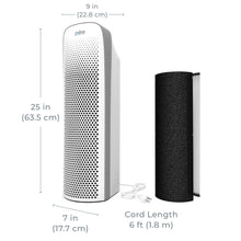Load image into Gallery viewer, PureZone™ Elite 4-in-1 True HEPA Air Purifier - White | Dimensions