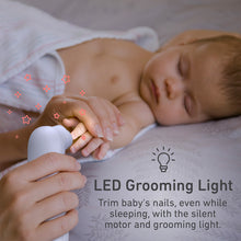 Load image into Gallery viewer, PureBaby® Electric Nail Trimmer - LED Grooming Light - Trim Baby's Nails, Even While Sleeping, With The Silent Motor And Grooming Light