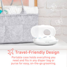 Load image into Gallery viewer, PureBaby® Electric Nail Trimmer - Travel-Friendly Design - Portable Case Holds Everything You Need And Fits In Any Diaper Bag Or Purse For Easy, On-The-Go Grooming