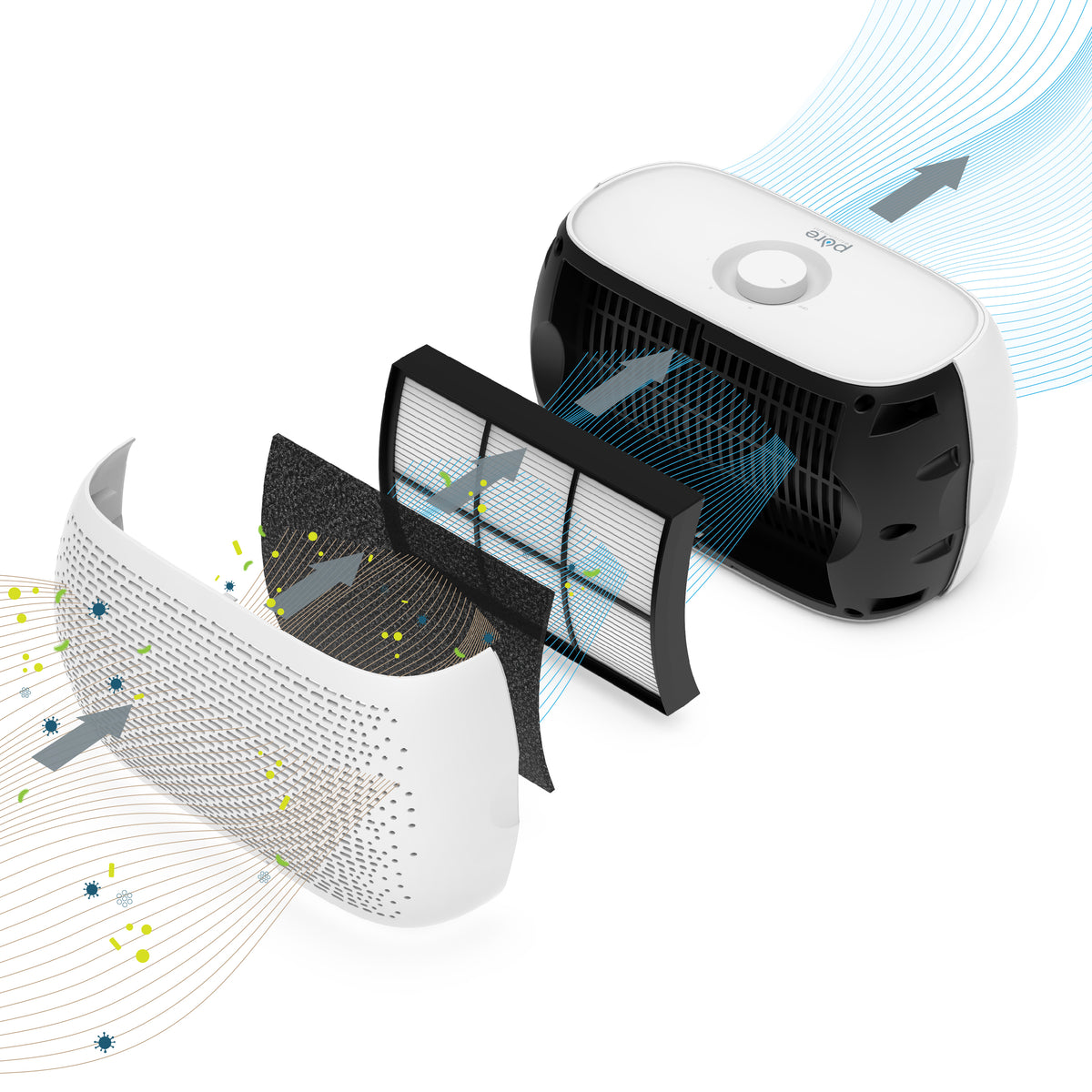 PureZone™ Breeze Tabletop Air Purifier & Replacement Filter Bundle