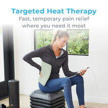 Load image into Gallery viewer, PureRelief® XL – King Size Heating Pad - Zen Green. Targeted Heat Therapy