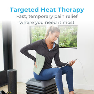 PureRelief® XL – King Size Heating Pad - Zen Green. Targeted Heat Therapy