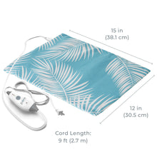 Load image into Gallery viewer, PureRelief® Express Designer Series Heating Pad | Palm Aqua