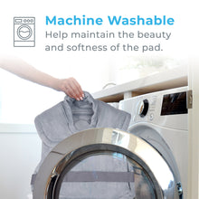 Load image into Gallery viewer, PureRelief® XL Extra-Long Back & Neck Heating Pad, Gray. Machine Washable.