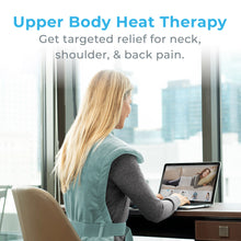 Load image into Gallery viewer, PureRelief® XL Extra-Long Back & Neck Heating Pad, Sea Glass. Upper Body Heat Therapy.