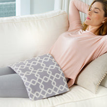 Load image into Gallery viewer, PureRelief® Express Designer Series Heating Pad 12" x 24" | Gray Trellis