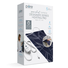 Load image into Gallery viewer, PureRelief® Express Designer Series Heating Pad 12" x 24" | Navy Graphic