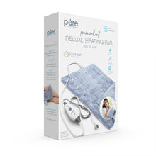 Load image into Gallery viewer, PureRelief® Deluxe Heating Pad - Rain Blue - Packaging