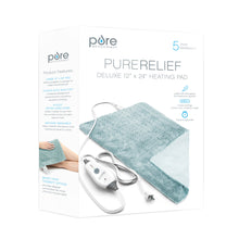 Load image into Gallery viewer, PureRelief® Deluxe Heating Pad - Sea Glass - Packaging