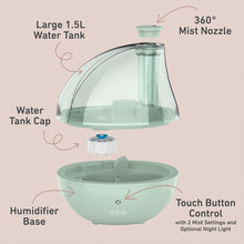 Load image into Gallery viewer, PureBaby® Ultrasonic Cool Mist Humidifier - Whisper Green