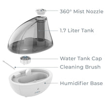 Load image into Gallery viewer, MistAire™ Silver Ultrasonic Cool Mist Humidifier | Pure Enrichment®