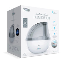 Load image into Gallery viewer, MistAire™ Silver Ultrasonic Cool Mist Humidifier | Pure Enrichment®
