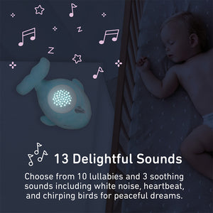 PureBaby® Sound Sleepers Sound Machine and Star Projector - Narwhal | Pure Enrichment®