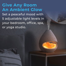 Load image into Gallery viewer, PureGlow™ Crystal Himalayan Salt Rock Lamp & Essential Oil Diffuser | Marble