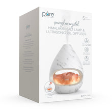 Load image into Gallery viewer, PureGlow™ Crystal Himalayan Salt Rock Lamp & Essential Oil Diffuser | Marble