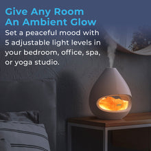 Load image into Gallery viewer, PureGlow™ Crystal Himalayan Salt Rock Lamp & Essential Oil Diffuser | White