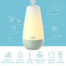 Load image into Gallery viewer, PureBaby® 3-in-1 Humidifier, Night Light, &amp; Essential Oil Diffuser