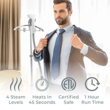 Load image into Gallery viewer, PureSteam™ Pro Upright Garment Steamer | Pure Enrichment®
