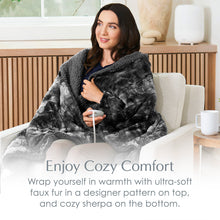 Load image into Gallery viewer, PureRadiance™ Luxury Heated Throw Blanket (Smoke) | Pure Enrichment®