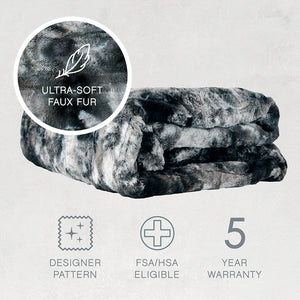 PureRadiance™ Luxury Heated Throw Blanket (Smoke) | Pure Enrichment®