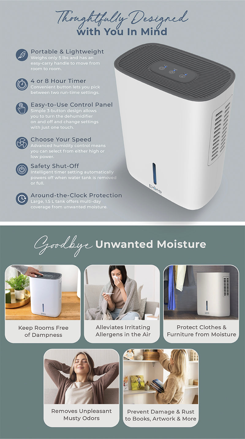PureDry™ Deluxe Dehumidifier Pure Enrichment®