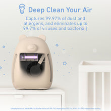 Load image into Gallery viewer, PureBaby® Bear Air Purifier - Sweet Oat | Deep Clean Your Air - Captures 99.97% Of Dust And Allergens, And Eliminates Up To 99.7% Of Viruses And Bacteria