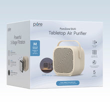 Load image into Gallery viewer, PureZone™ DUO Tabletop Air Purifier - Sweet Oat - Packaging