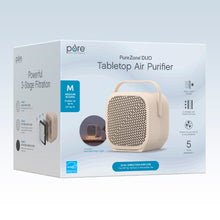 Load image into Gallery viewer, PureZone™ DUO Tabletop Air Purifier - Sweet Oat - Packaging