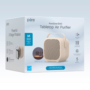 PureZone™ DUO Tabletop Air Purifier - Sweet Oat - Packaging