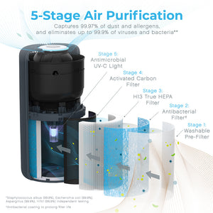 Pure Enrichment® PureZone™ Turbo Smart Air Purifier | 5-Stage Air Purification