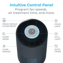 Load image into Gallery viewer, Pure Enrichment® PureZone™ Turbo Smart Air Purifier - Graphite | Intuitive Control Panel - Program Fan Speeds, Air Treatment Time, And More